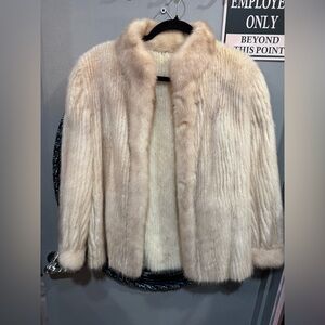 Luxury Cream Teddy Jacket - Women's Elegant Fur Coat